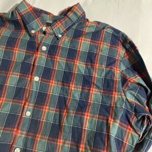 J. Crew Heathered Cotton Plaid Long Sleeve Button Down Shirt